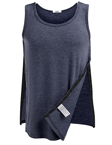 Post Shoulder Surgery Shirts for Men Tearaway Snap Tank Tops After Rotator Cuff Recovery Adaptive Clothing Chemo Port Clothes