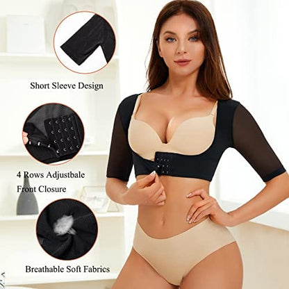 Upper Arm Shaper Post Surgery Arm Compression Sleeves Lipo Garment Posture Corrector Tops Back Support Shapewear