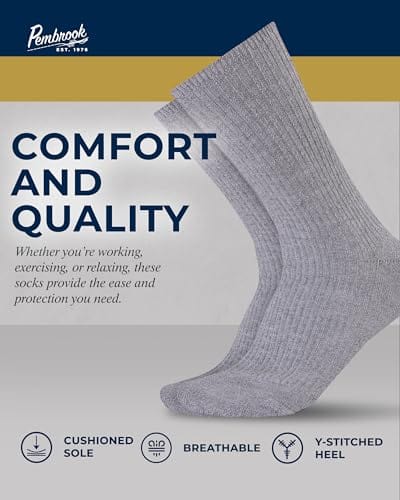 Ribbed Knit Bamboo Viscose Diabetic Socks for Women - 6 Pairs