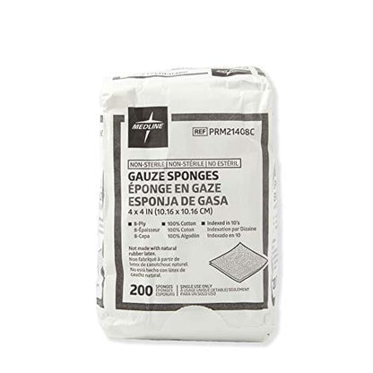 Medline Sterile 100% Cotton Woven Gauze Sponges