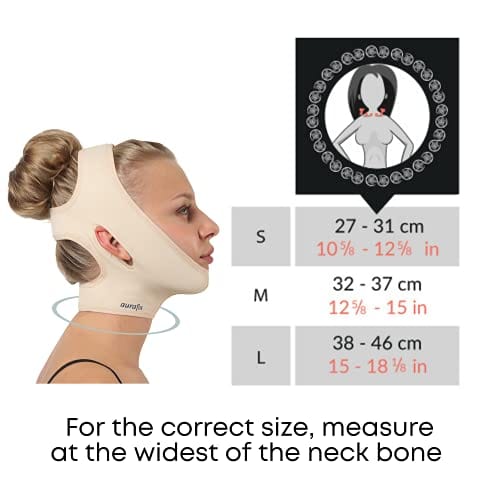 Post Surgical Chin Strap Bandage for Women - Face Slimmer, Jowl Tightening, Chin Lifting