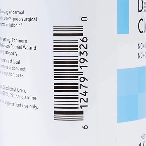 McKesson Dermal Wound Cleanser, Non-Sterile, Non-Cytotoxic, Rinse-Free Formula, 8 fl oz, 1 Count