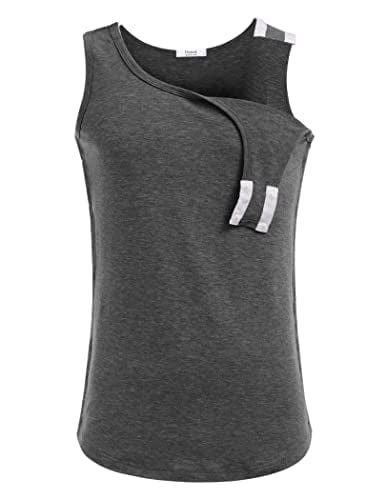 Post Shoulder Surgery Shirts for Men Tearaway Snap Tank Tops After Rotator Cuff Recovery Adaptive Clothing Chemo Port Clothes