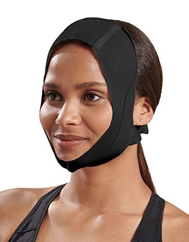 Unisex Recovery Compression Chin Strap with Mid-Neck Coverage for Post-Op Mask