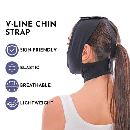 Post Surgery Facial Compression Neck Coverage Chin Strap, V-Shaped