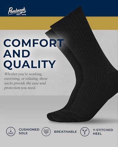 Ribbed Knit Bamboo Viscose Diabetic Socks for Women - 6 Pairs