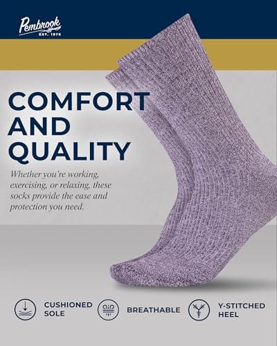 Ribbed Knit Bamboo Viscose Diabetic Socks for Women - 6 Pairs