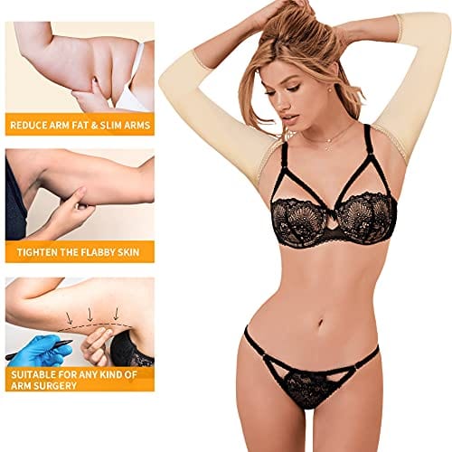 RDSIANE Upper Arm Compression Shaper Post Surgery Slimmer Sleeves Posture Corrector Tops Shapewear for Women