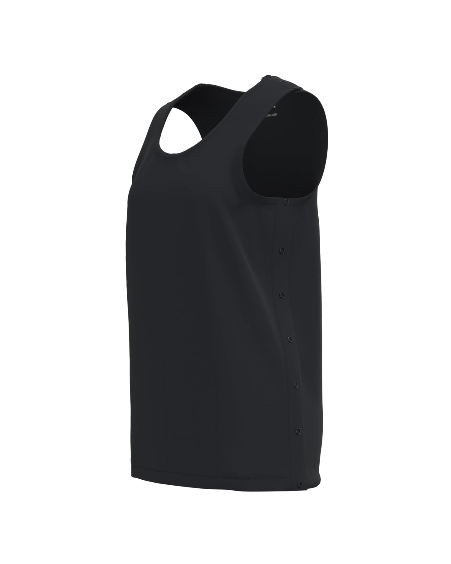 Mastectomy Recovery Tank Top with Four Drain Pockets & Snap-Access