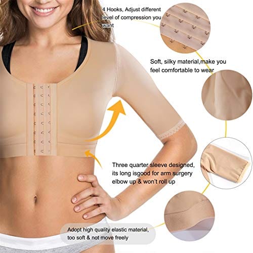 Shaper Tops for Women Arm Compression Post Surgery Front Closure Bra Tank Top Shapewear