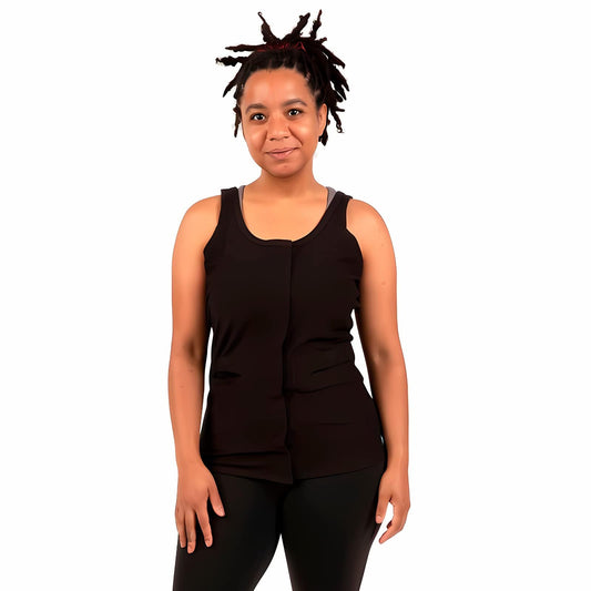 Womens Mastectomy Camisole, Large Inner Pockets for Postoperative Drains