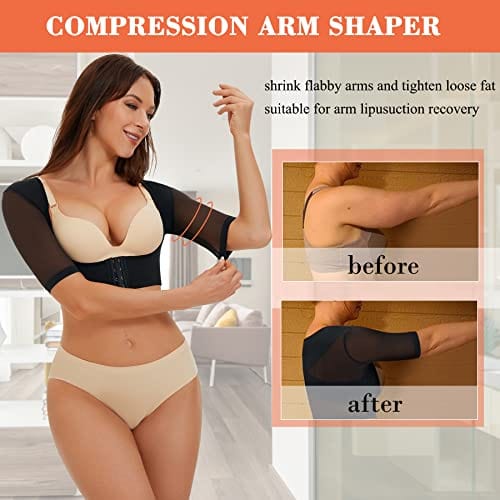 Upper Arm Shaper Post Surgery Arm Compression Sleeves Lipo Garment Posture Corrector Tops Back Support Shapewear