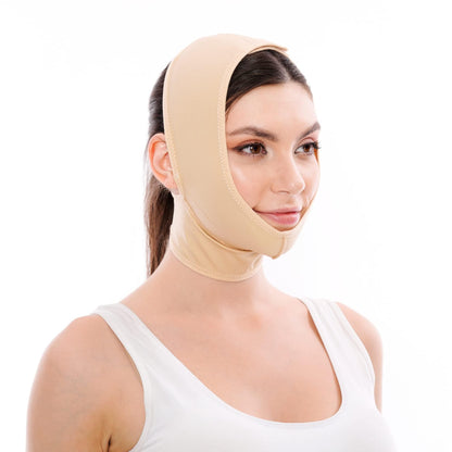 Post Surgery Facial Compression Neck Coverage Chin Strap, V-Shaped