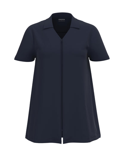 Post Mastectomy Recovery V-Neck Collar Shirt Zip Front Camisole with Drainage Pockets for Comfort & Convenience Women