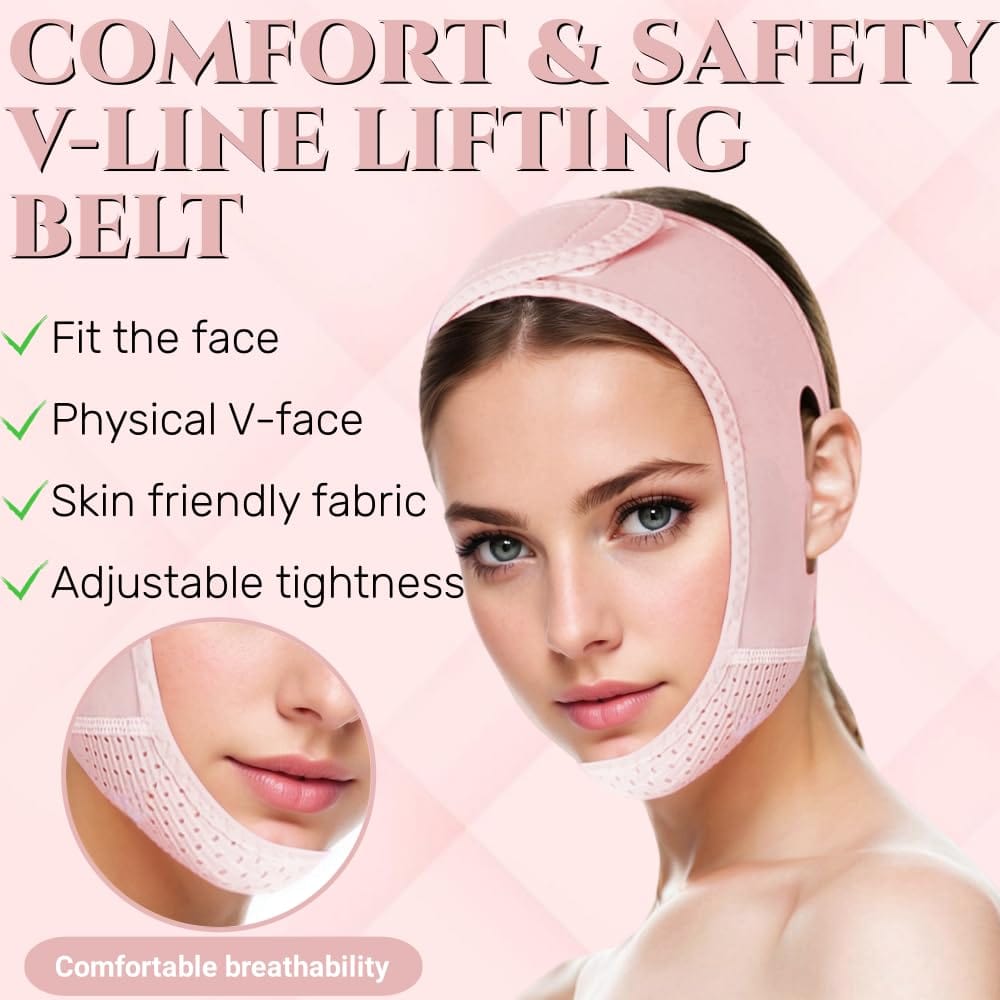 V Line Lifting Mask with Chin Strap for Double Chin for Women -Face Lift,  Innovative Lifting Technology