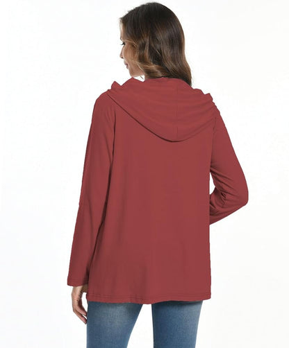 Post Mastectomy Shirts with Drain Pockets Breast Recovery Must Haves Soft Comfortable Long Sleeve Zip Up Hoodies