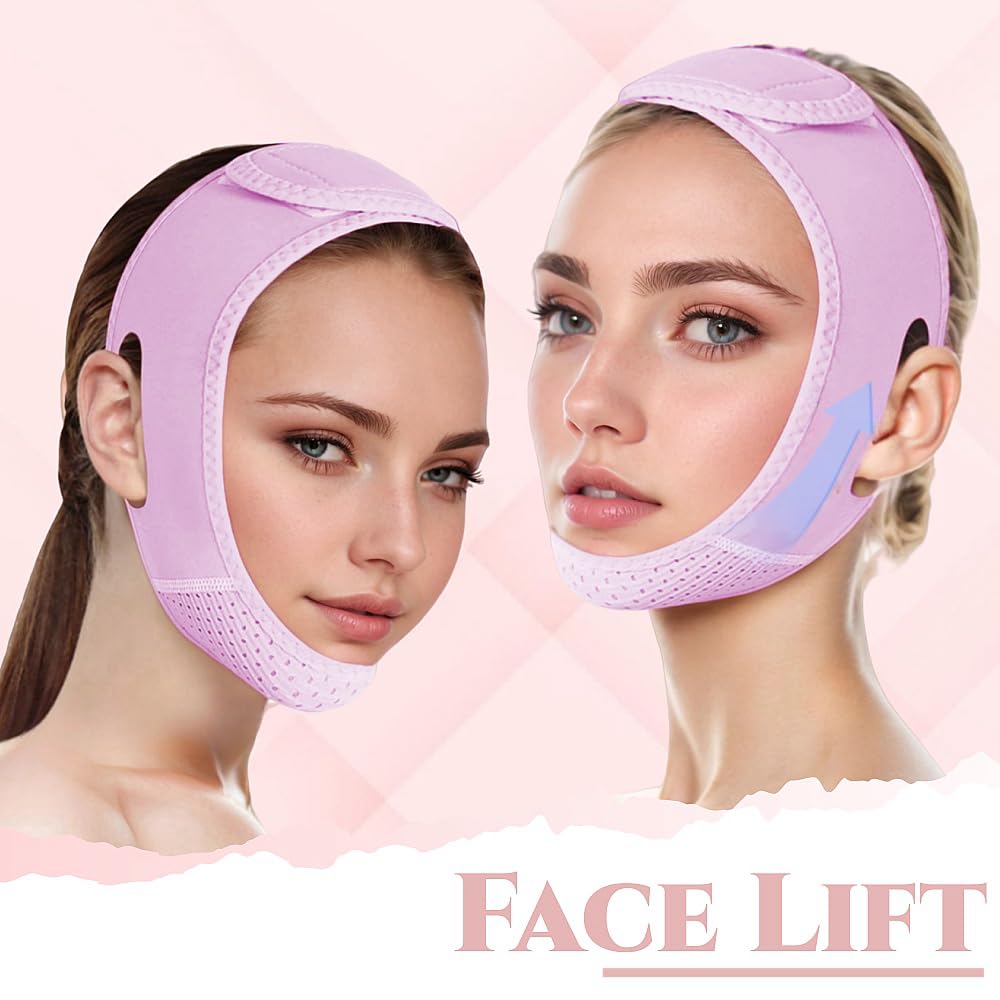 V Line Lifting Mask with Chin Strap for Double Chin for Women -Face Lift,  Innovative Lifting Technology