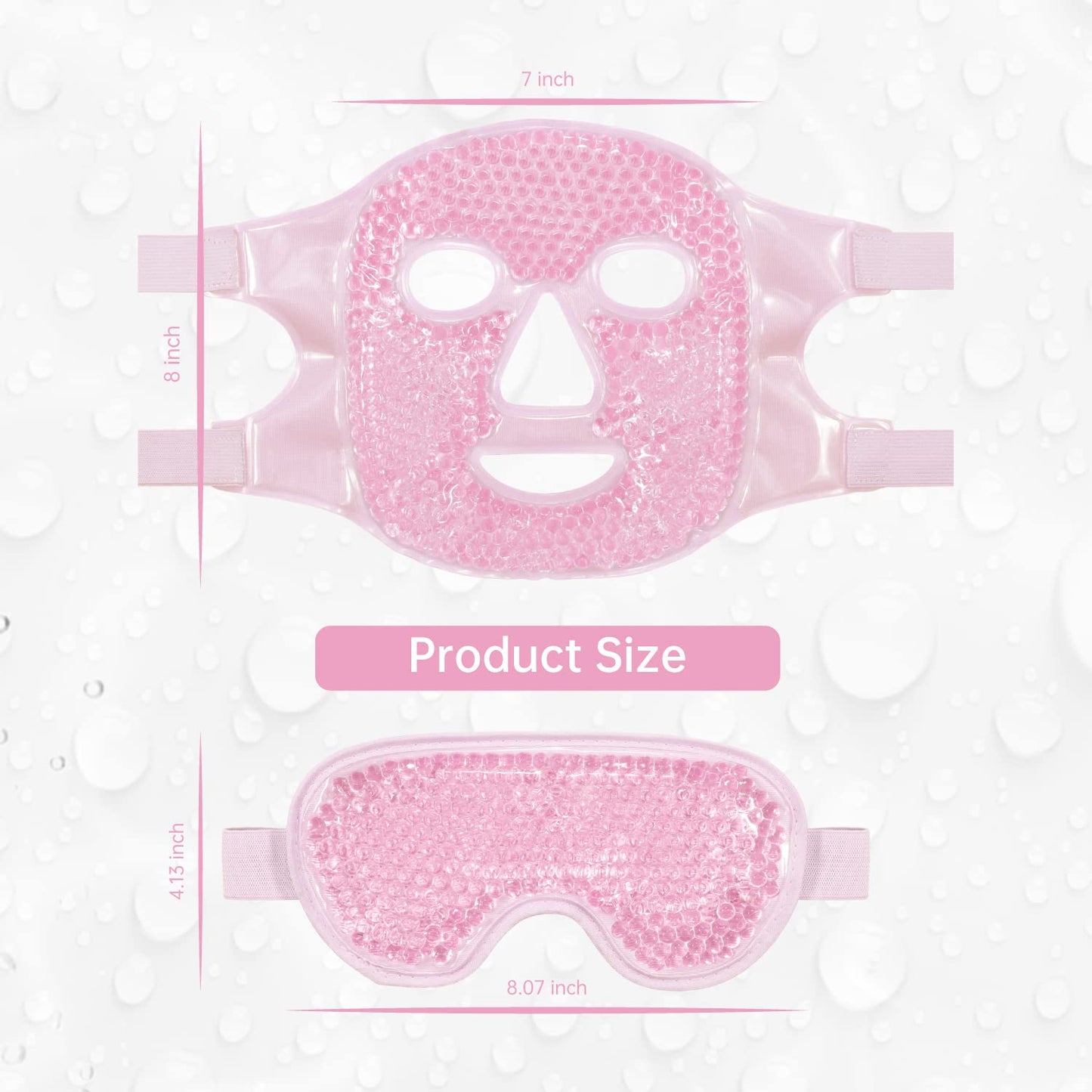 Cold Face Eye Mask Ice Pack Reduce with Gel Beads Hot Heat Cold Compress Pack