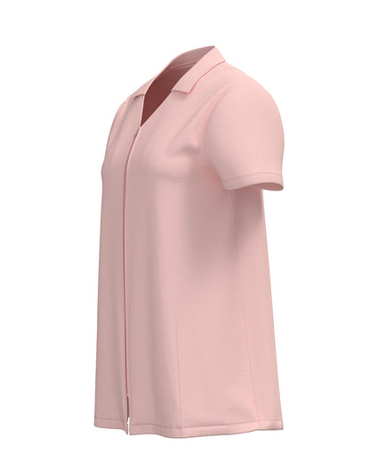 Post Mastectomy Recovery V-Neck Collar Shirt Zip Front Camisole with Drainage Pockets for Comfort & Convenience Women