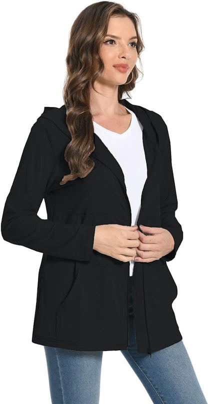 Post Mastectomy Shirts with Drain Pockets Breast Recovery Must Haves Soft Comfortable Long Sleeve Zip Up Hoodies