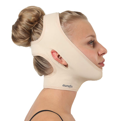 Post Surgical Chin Strap Bandage for Women - Face Slimmer, Jowl Tightening, Chin Lifting