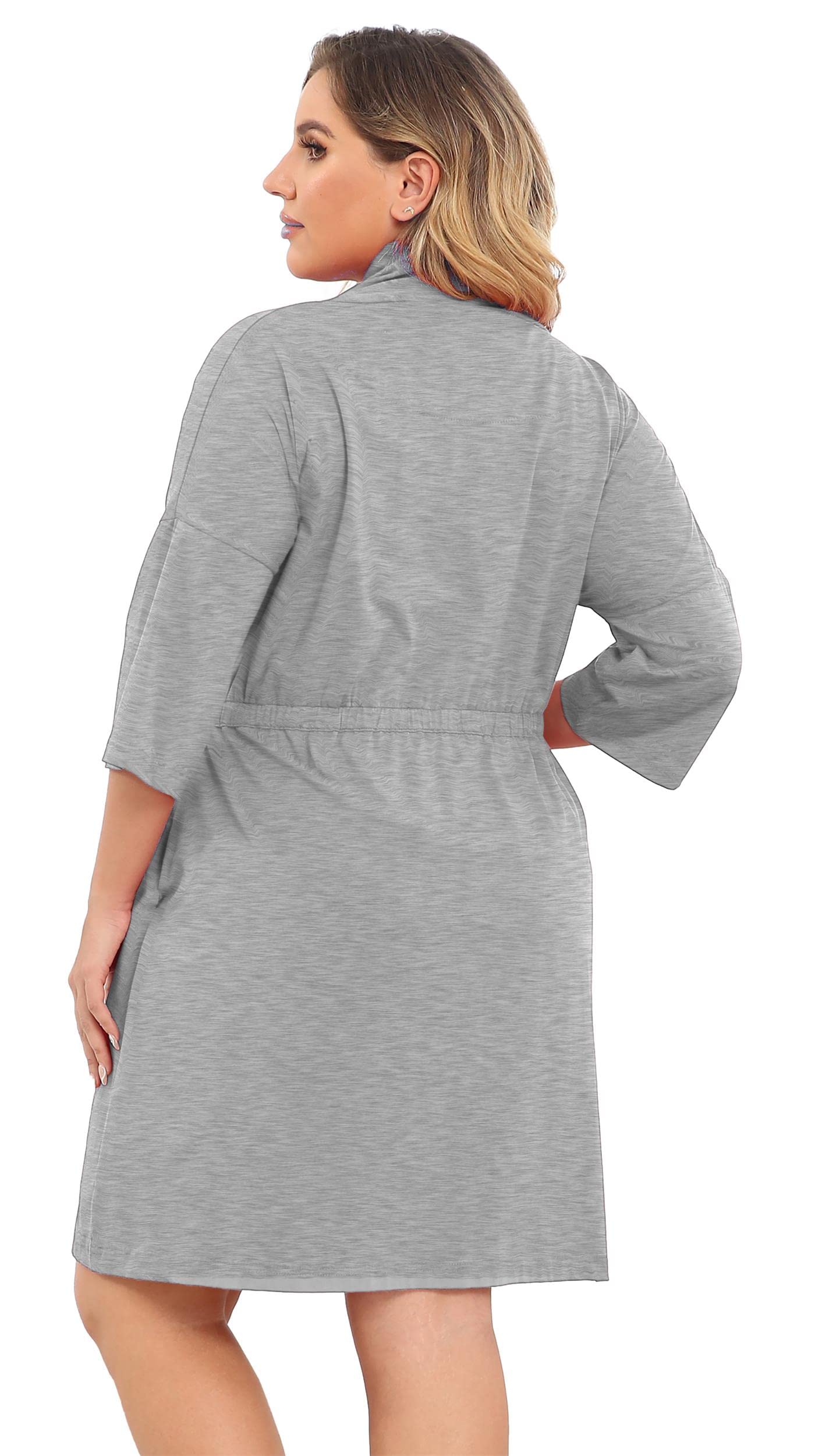 Post Surgery Mastectomy Bra Breast Cancer Recovery Robe with Internal Pockets for Post-Surgical Drains