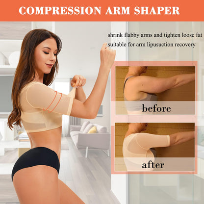 Upper Arm Shaper Post Surgery Arm Compression Sleeves Lipo Garment Posture Corrector Tops Back Support Shapewear