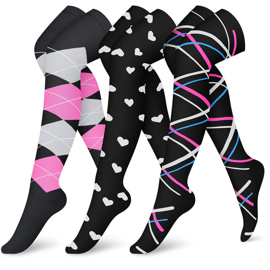 Thigh High Compression Socks for Women and Men 15-20 mmHg Boost Circulation