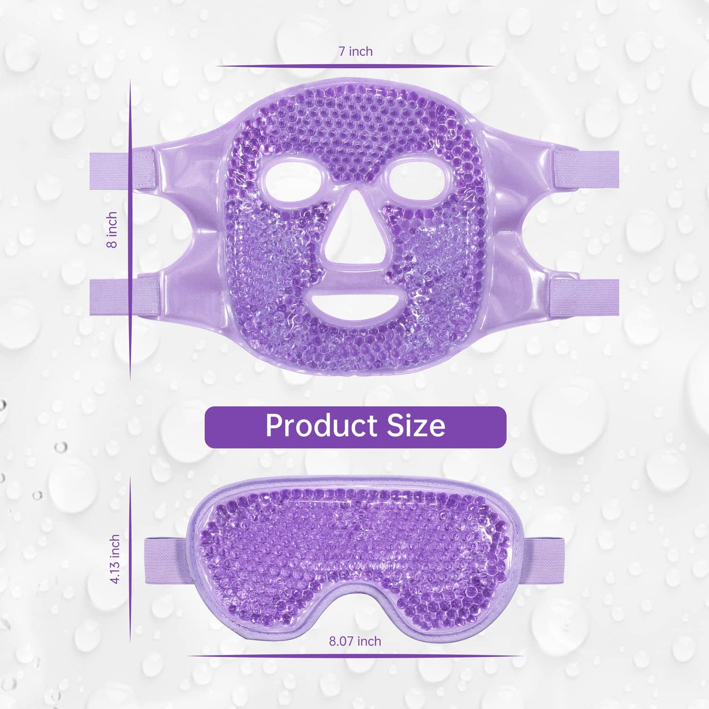 Cold Face Eye Mask Ice Pack Reduce with Gel Beads Hot Heat Cold Compress Pack