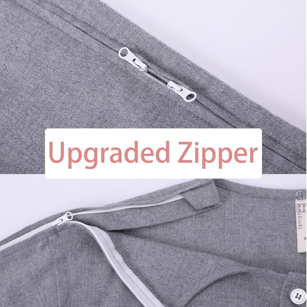 Postoperative Side Zipper Garment,Disability Clothing for Post Surgery, Dialysis and Rehabilitation