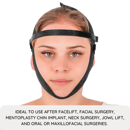Post Surgery Facial Compression Garment Chin Strap Band, Double Chin Face Wrap