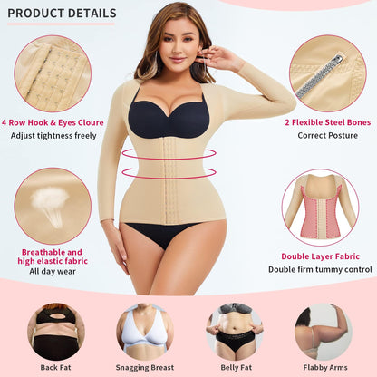 Upper Arm Shaper Post Surgical Slimmer Body Shaper Girdle for Women