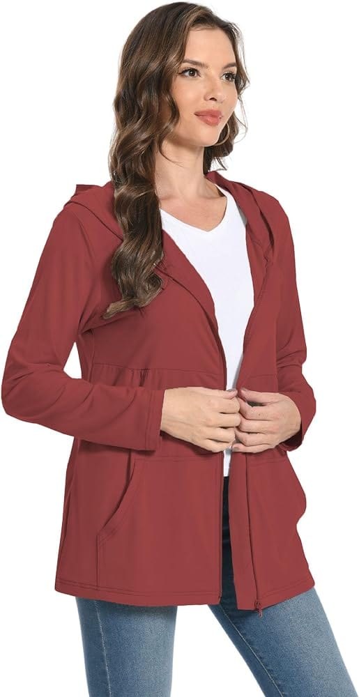 Post Mastectomy Shirts with Drain Pockets Breast Recovery Must Haves Soft Comfortable Long Sleeve Zip Up Hoodies