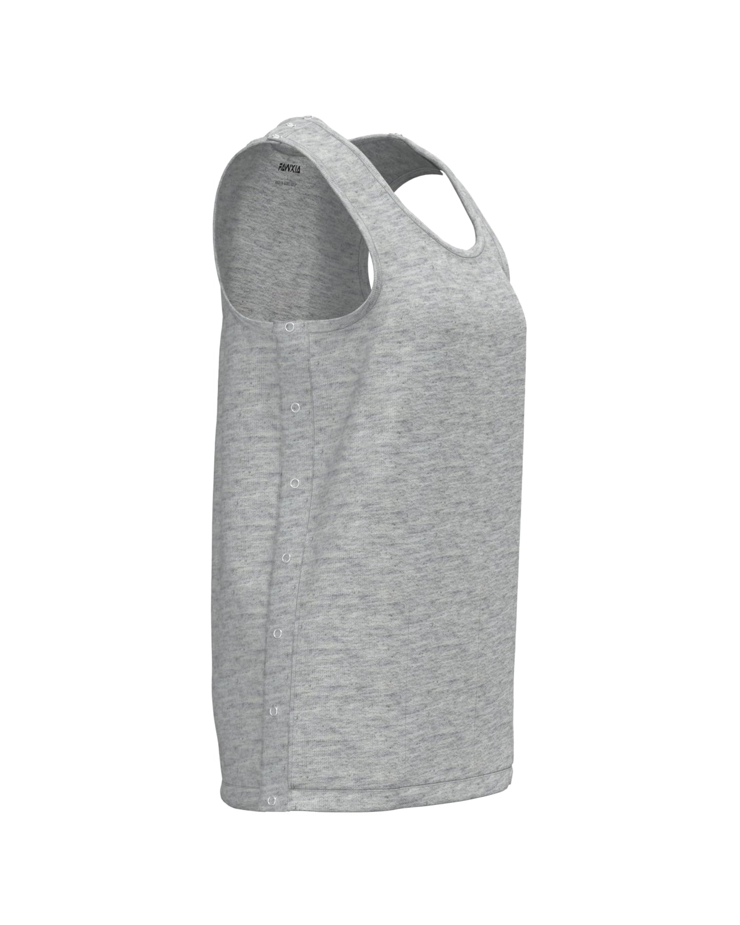 Mastectomy Recovery Tank Top with Four Drain Pockets & Snap-Access