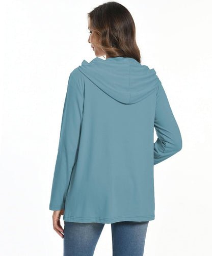 Post Mastectomy Shirts with Drain Pockets Breast Recovery Must Haves Soft Comfortable Long Sleeve Zip Up Hoodies