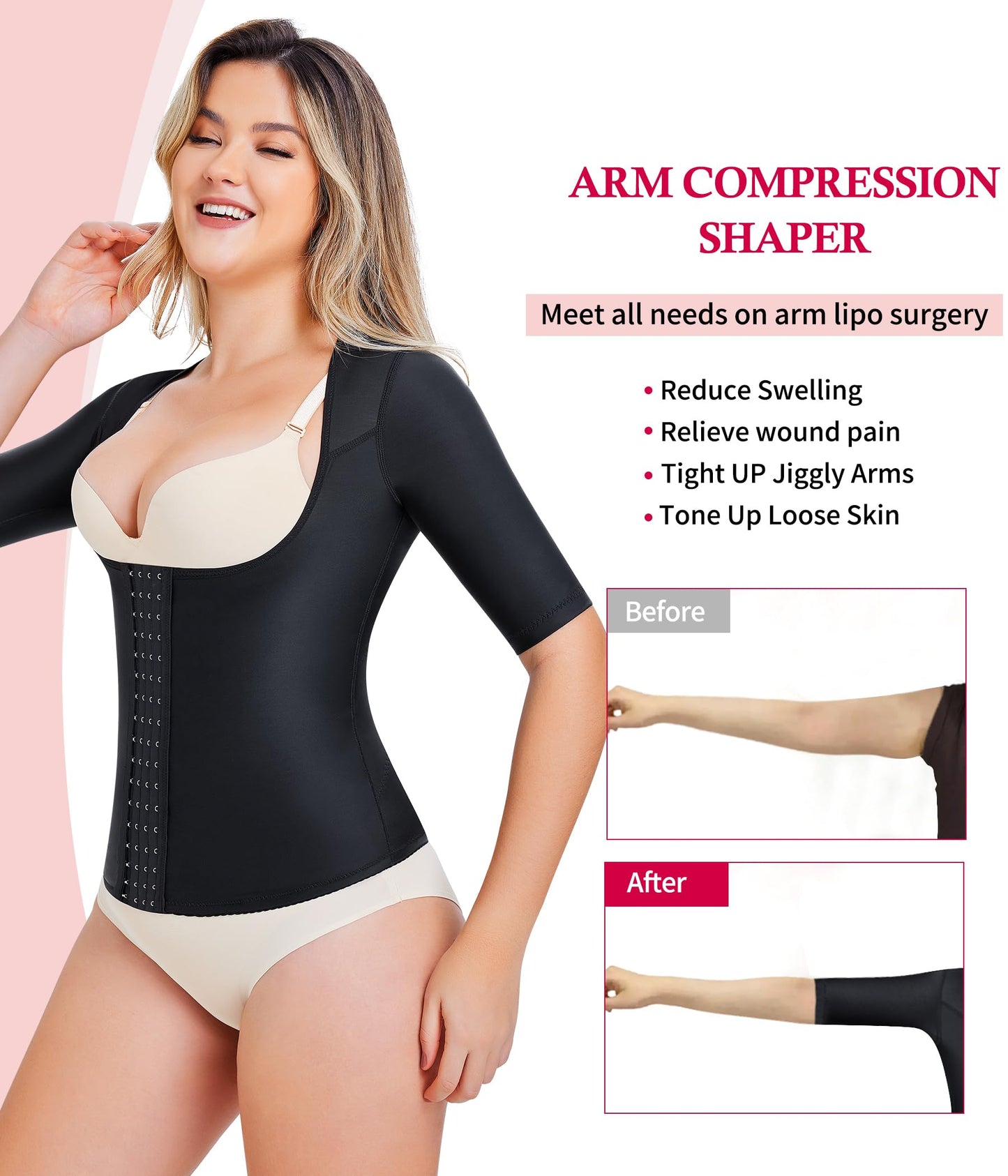 Upper Arm Shaper Post Surgical Slimmer Body Shaper Girdle for Women