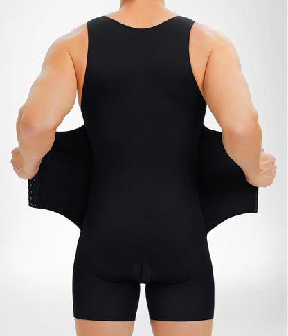 Men's Body Shaper Compression Bodysuit Shapewear with Tummy Control