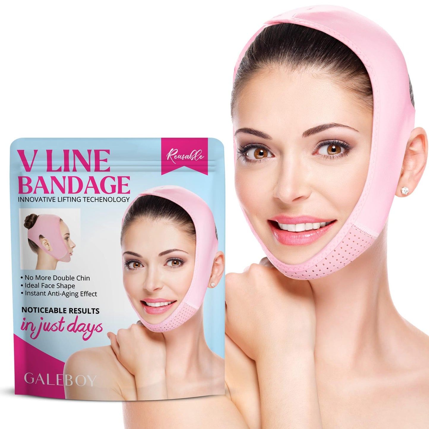 V Line Lifting Mask Chin Strap for Double Chin for Womenand  Men