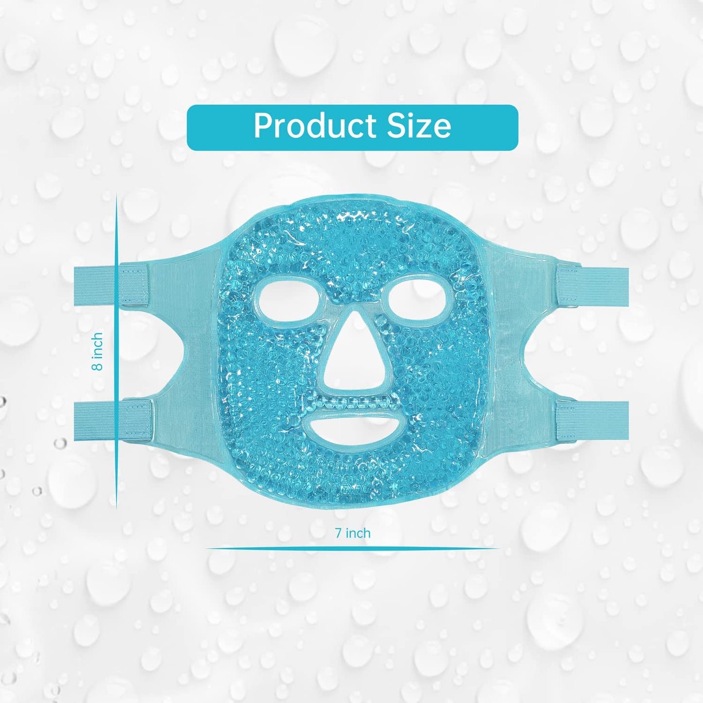 Cold Face Eye Mask Ice Pack Reduce with Gel Beads Hot Heat Cold Compress Pack