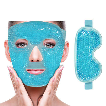 Cold Face Eye Mask Ice Pack Reduce with Gel Beads Hot Heat Cold Compress Pack