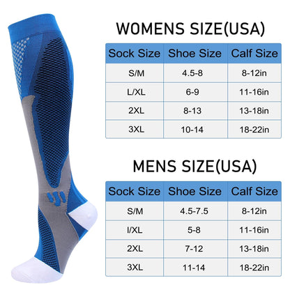 Compression Socks for Men Women 20-30mmhg Knee High Medical Support for Circulation