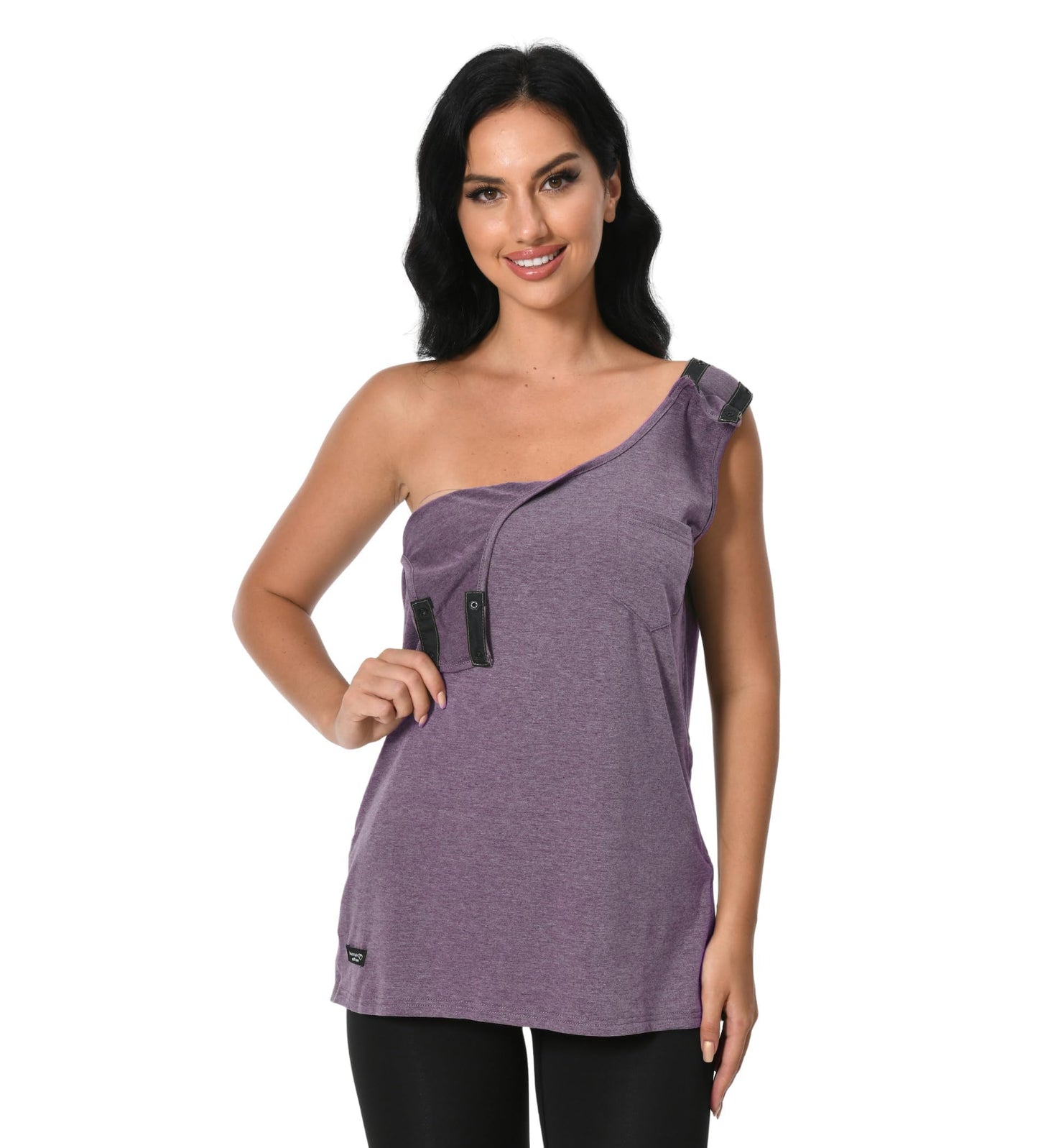 Post-Operative Surgery Shirts for Women, Surgical Tank Tops Snap Open Hospital Shirt with Port Access for Chemo, Dialysis Etc.