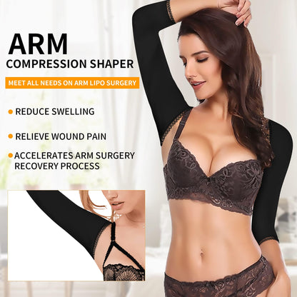 RDSIANE Upper Arm Compression Shaper Post Surgery Slimmer Sleeves Posture Corrector Tops Shapewear for Women