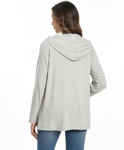 Post Mastectomy Shirts with Drain Pockets Breast Recovery Must Haves Soft Comfortable Long Sleeve Zip Up Hoodies