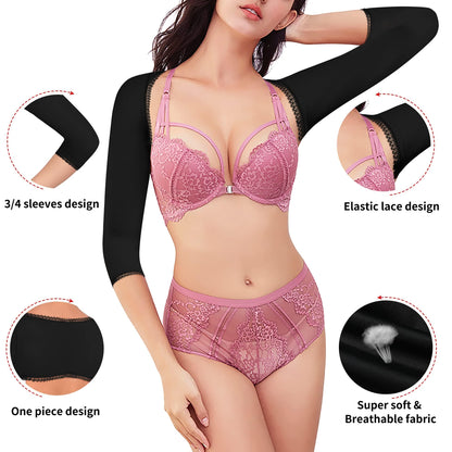 RDSIANE Upper Arm Compression Shaper Post Surgery Slimmer Sleeves Posture Corrector Tops Shapewear for Women