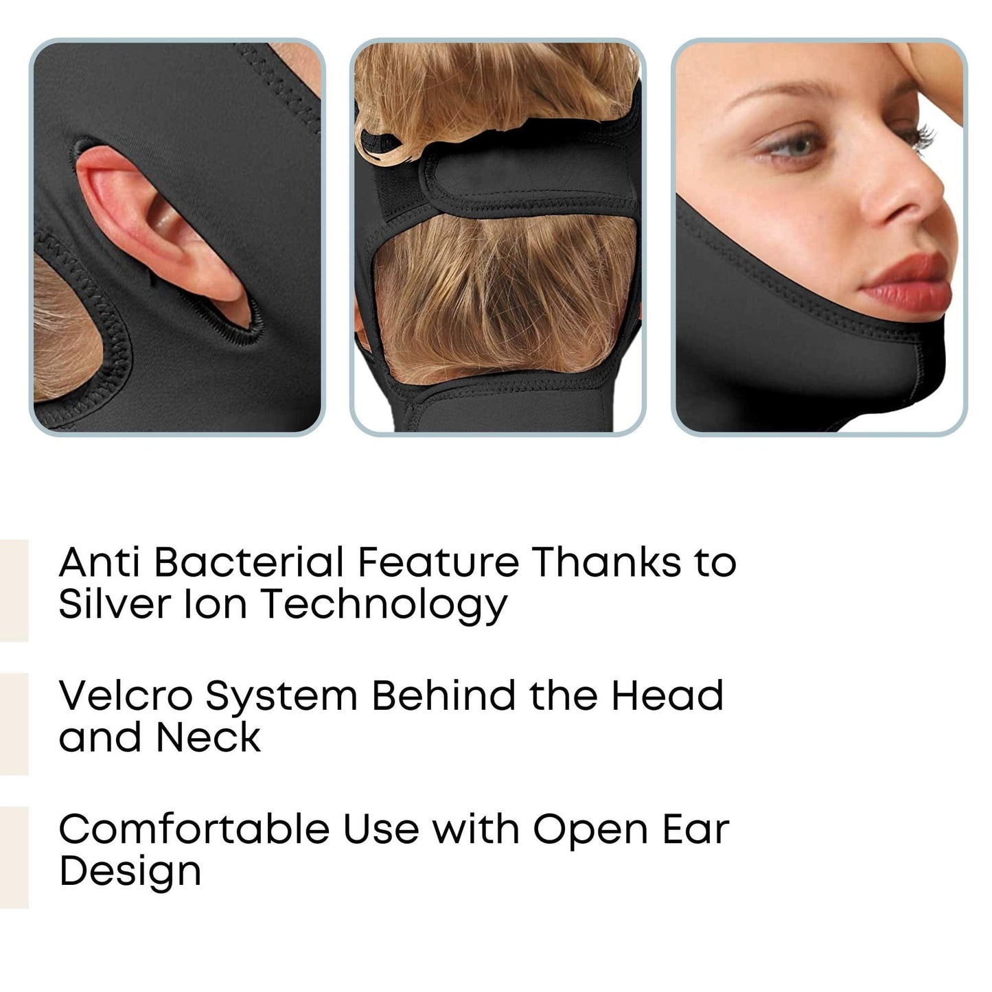 Post Surgical Chin Strap Bandage for Women - Face Slimmer, Jowl Tightening, Chin Lifting