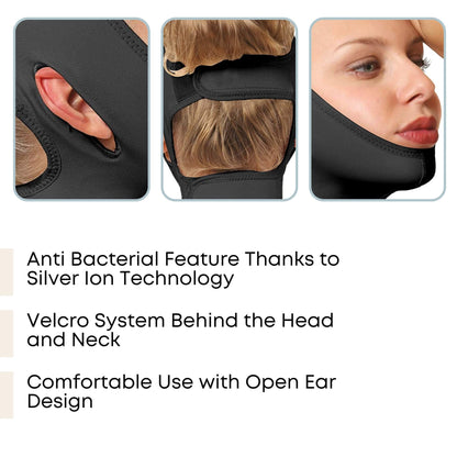 Post Surgical Chin Strap Bandage for Women - Face Slimmer, Jowl Tightening, Chin Lifting
