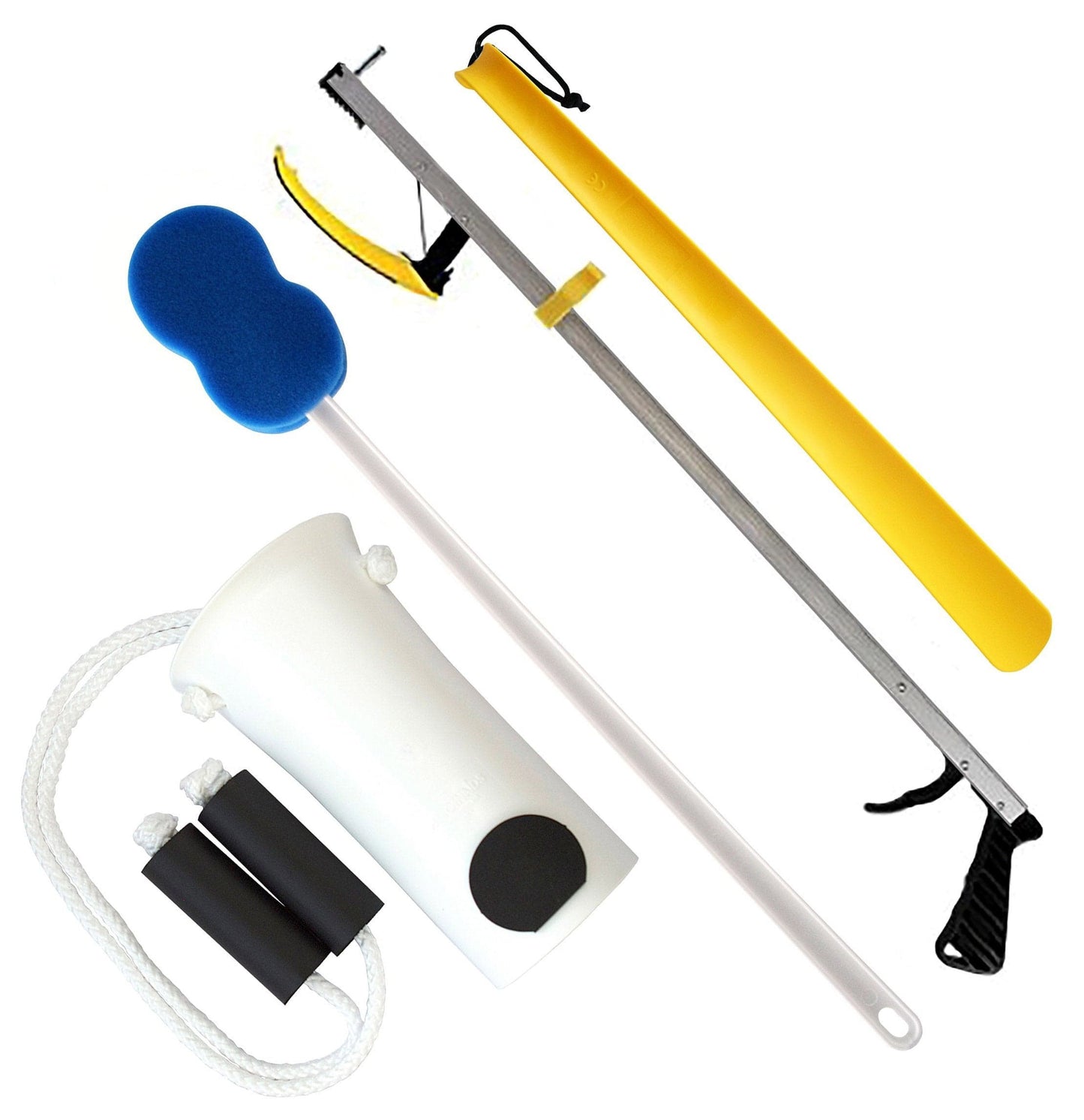 Hip Replacement, Knee or Back Surgery Recovery Kit, Mobility Tool for Moving and Dressing (26 Inch Reacher)