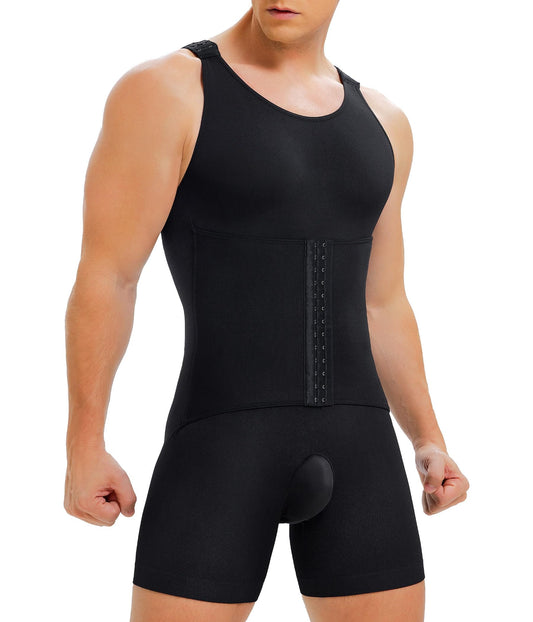 Men's Body Shaper Compression Bodysuit Shapewear with Tummy Control