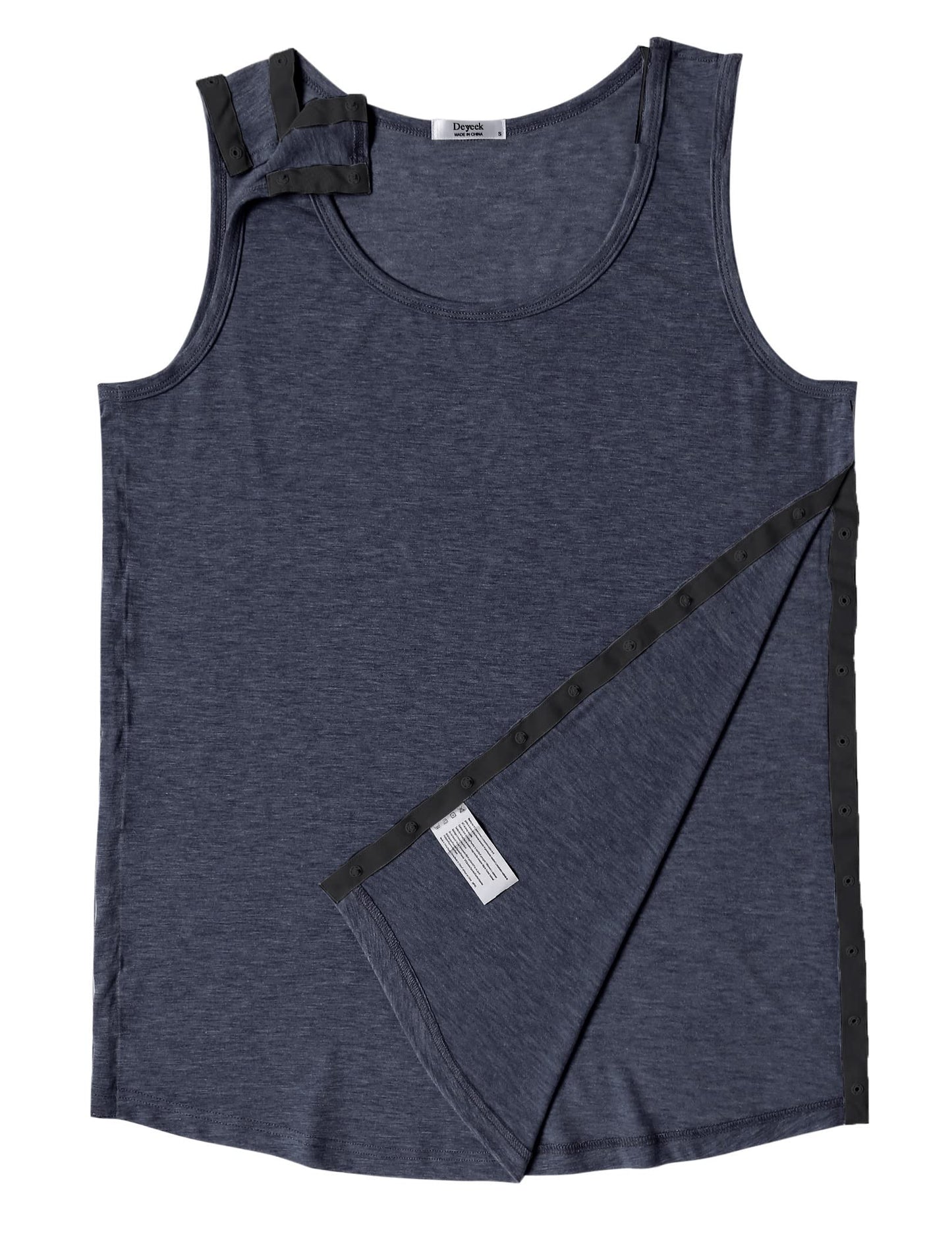 Post Shoulder Surgery Shirts for Men Tearaway Snap Tank Tops After Rotator Cuff Recovery Adaptive Clothing Chemo Port Clothes